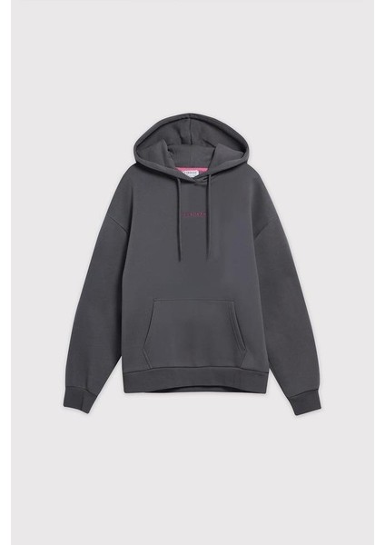 Kapüşonlu Oversize Fit Unisex Sweatshirt