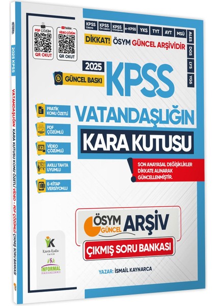2025 KPSS Vatandaşlığın Kara Kutusu ÖSYM Çıkmış Soru Havuzu Bankası