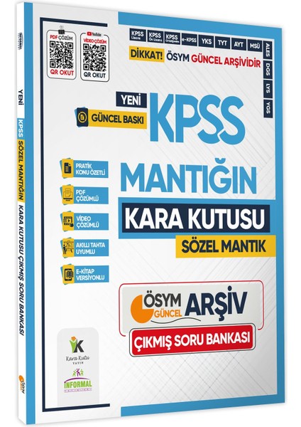 2025 KPSS Kara Kutu Sayısal ve Sözel Mantık Set Çıkmış Soru Bankası