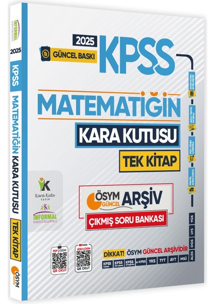 2025 KPSS Kara Kutu Matematik Tek Kitap Altın Set 3’lü