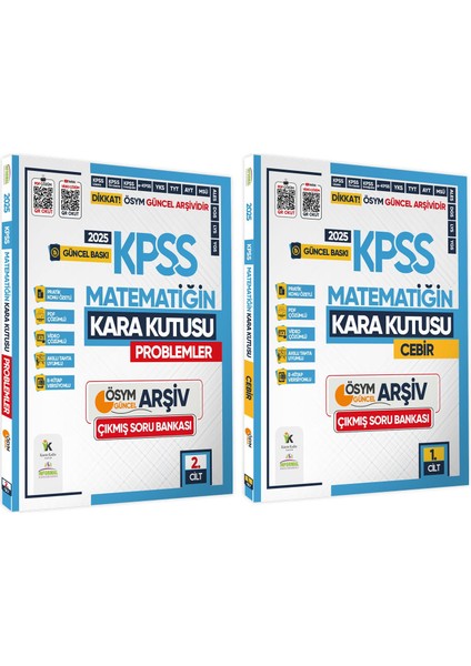 2025 KPSS Matematiğin Kara Kutusu 1. ve 2. Cilt ÖSYM Çıkmış Soru Bankası 2’li Set