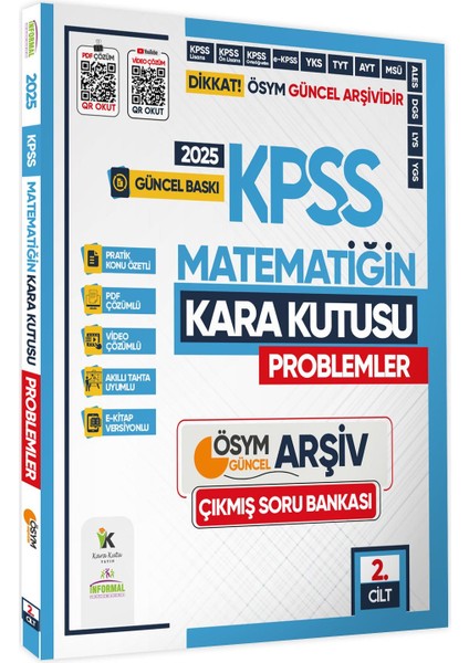 2025 KPSS Matematiğin Kara Kutusu 1. ve 2. Cilt ÖSYM Çıkmış Soru Bankası 2’li Set