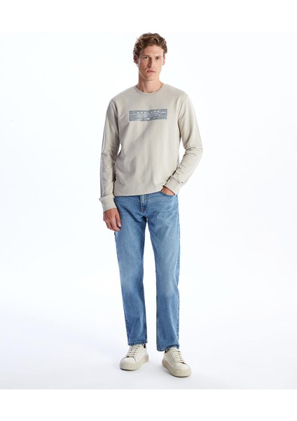 Lcwaıkıkı Classic Bisiklet Yaka Uzun Kollu Baskılı Erkek Sweatshirt fiyatları