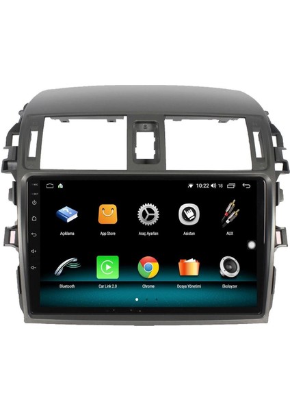 Toyota Corolla Android 13 Multimedya Carplay 4gb RAM+64GB HDD 2007-2012 Navigasyon Ekran indirimleri
