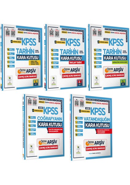 2025 KPSS Karakutu Genel Kültür 5’li Altın Set ÖSYM Çıkmış Soru Bankası