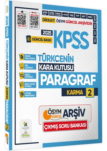 2025 KPSS Türkçenin Kara Kutusu Paragraf 2 Karma ÖSYM Çıkmış Soru Bankası