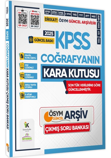 2025 KPSS Coğrafyanın Kara Kutusu ÖSYM Çıkmış Soru Havuzu Bankası