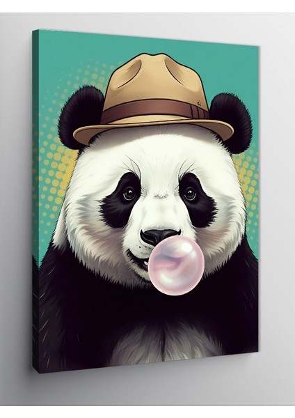 Kanvas Tablo Sakız Çiğneyen Panda