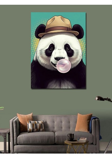 Kanvas Tablo Sakız Çiğneyen Panda modelleri