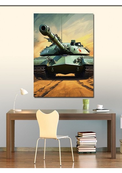 Kanvas Tablo Savaş Tankı Manzarası fiyatları