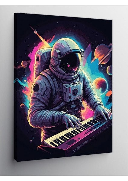 Kanvas Tablo Piyanist Astronot