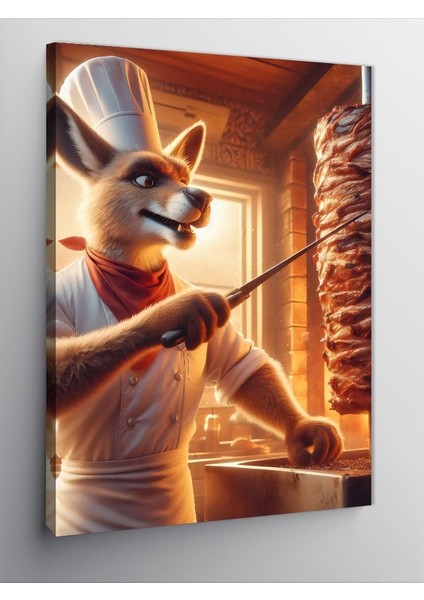 Kanvas Tablo Dönerci Kanguru