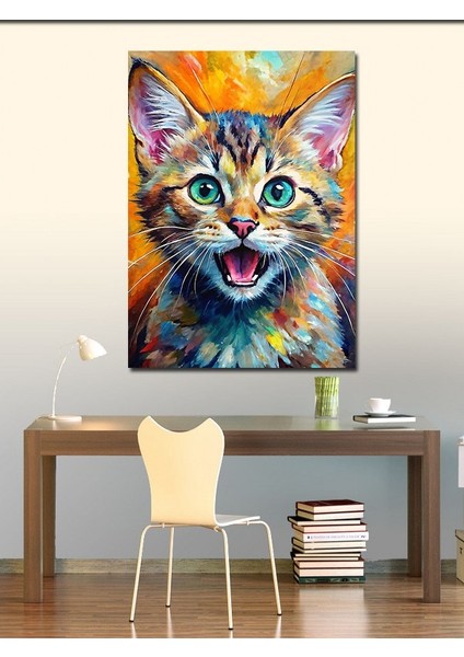 Kanvas Tablo Şaşkın Kedi