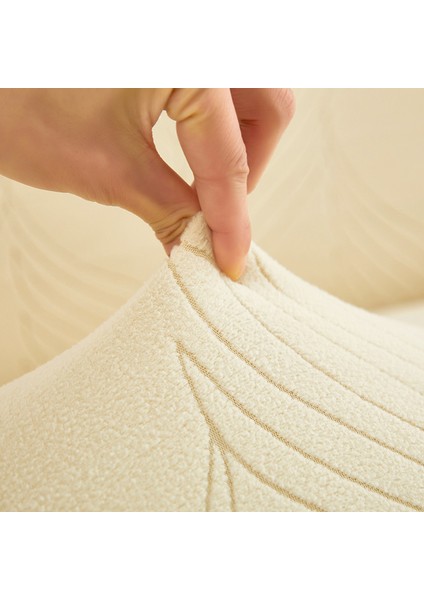 Jakarlı Pazen Düz Renk Streç Kanepe Örtüsü Kanepe Örtüsü (Yurt Dışından) fırsatları