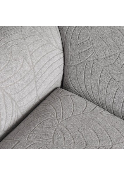 Açık Gri Jakarlı Fırfır Şeklinde Tam Kaplama Esnek Kanepe Kılıfı (Yurt Dışından) modelleri