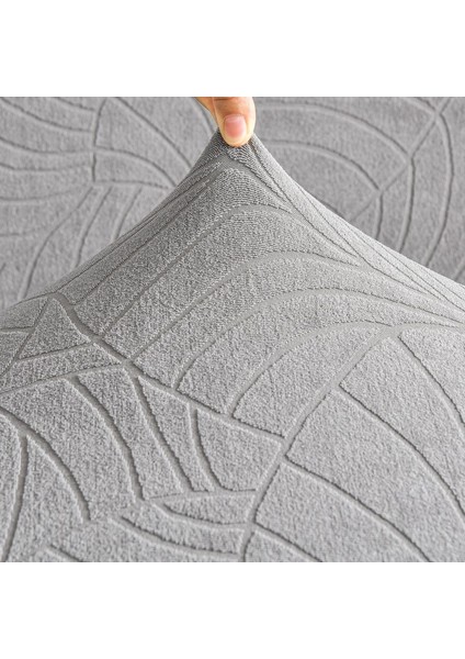 Açık Gri Jakarlı Fırfır Şeklinde Tam Kaplama Esnek Kanepe Kılıfı (Yurt Dışından) fırsatları