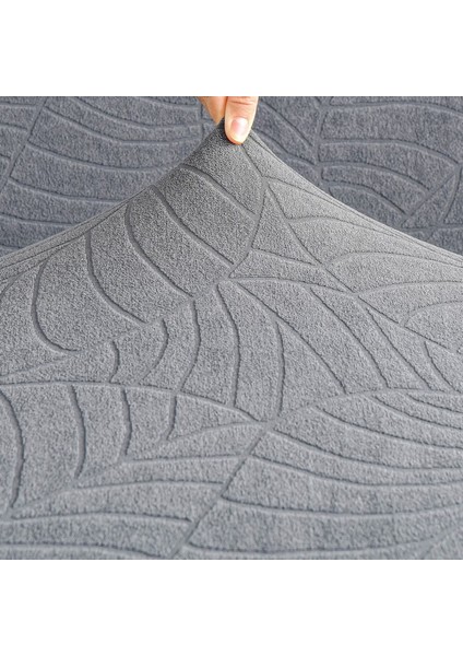 Koyu Gri Jakarlı Fırfır Şeklinde Tam Kaplama Esnek Kanepe Kılıfı (Yurt Dışından) fırsatları