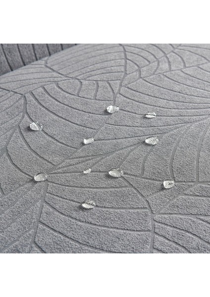 Koyu Gri Jakarlı Fırfır Şeklinde Tam Kaplama Esnek Kanepe Kılıfı (Yurt Dışından) indirimleri