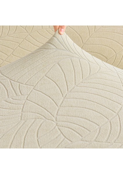 Açık Sarı Jakarlı Fırfır Şeklinde Tam Kaplama Esnek Kanepe Kılıfı (Yurt Dışından) fırsatları