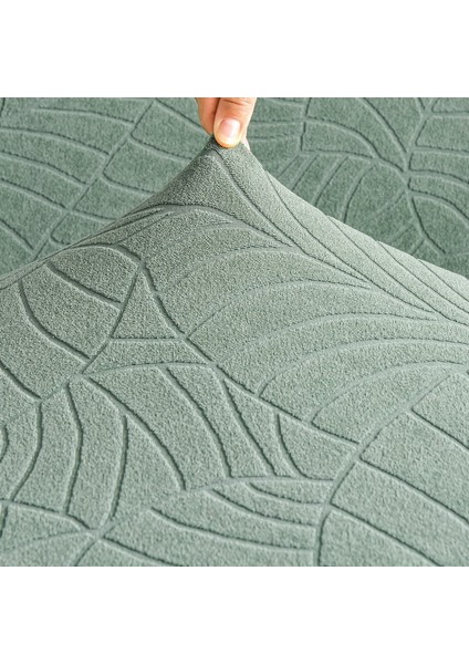 Yeşil Jakarlı Fırfır Şeklinde Tam Kaplama Esnek Kanepe Kılıfı (Yurt Dışından) fırsatları