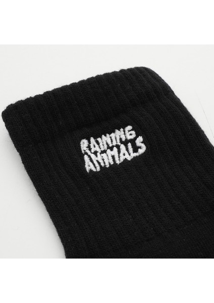 Raining Animals Pamuklu Unisex Tenis Çorap Logo Nakışlı