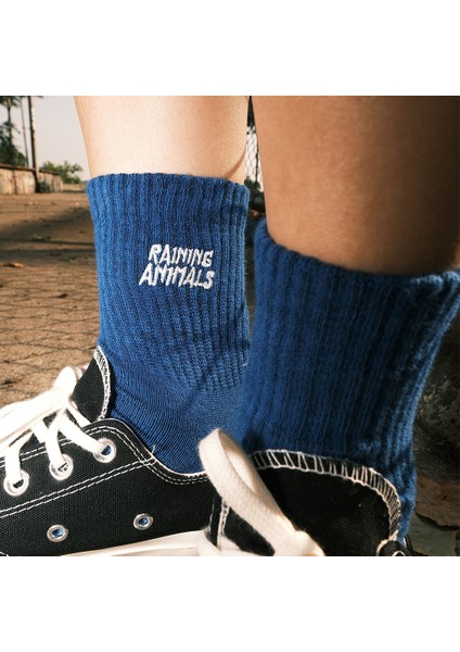 Raining Animals Pamuklu Unisex Tenis Çorap Logo Nakışlı modelleri