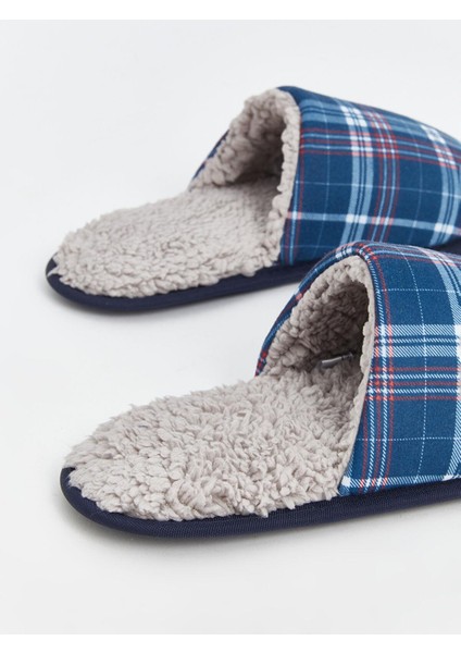 Steps Baskılı Ekose Desenli Erkek Ev Terliği modelleri