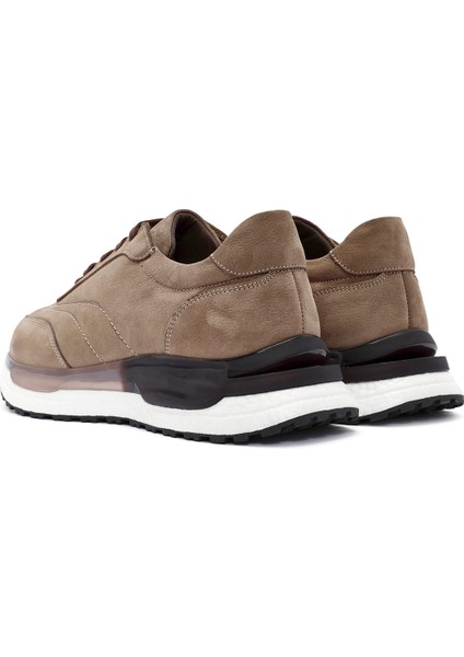 Erkek Bej Bağcıklı Nubuk Deri Sneaker 24WFD6712V3 indirimleri