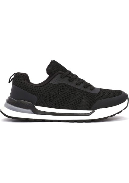 Erkek Siyah Bağcıklı Kumaş Sneaker 24WFD69326F