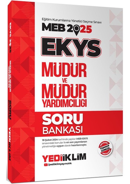 2025 Meb Ekys Müdür ve Müdür Yardımcılığı Soru Bankası