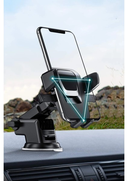 Krizantem Telefon Tutucu Car Holder Vakumlu Tüm Araçlarla Uyumlu Uzunluk Ayarlı Telefon Tutacağı fırsatları