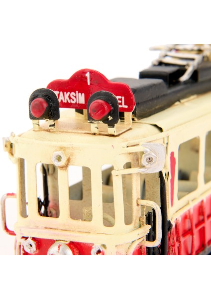 Metal Taksim Tramway - Kırmızı / Beyaz - 12 cm modelleri