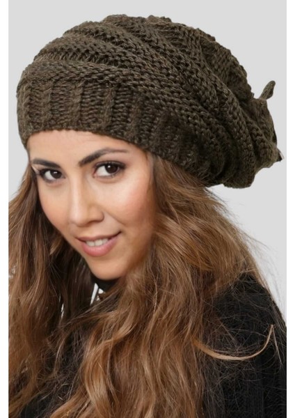 Kadın Kışlık Boyunluk Özellikli Triko Örgü Bere modelleri