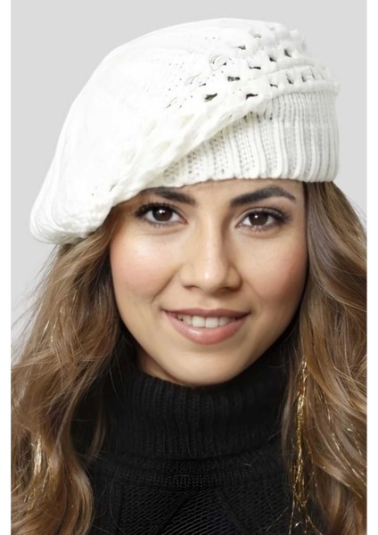 Kadın Tek Kat Örgü Ressam Bere