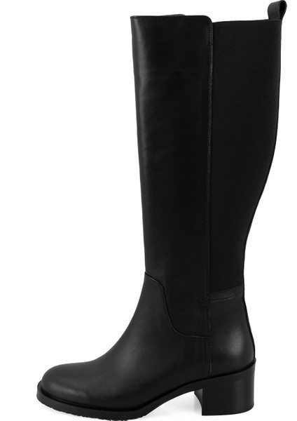 Marsel Siyah Kadın Deri Çizme modelleri