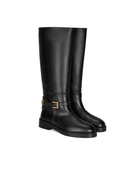 Kadın Siyah Deri Çizme