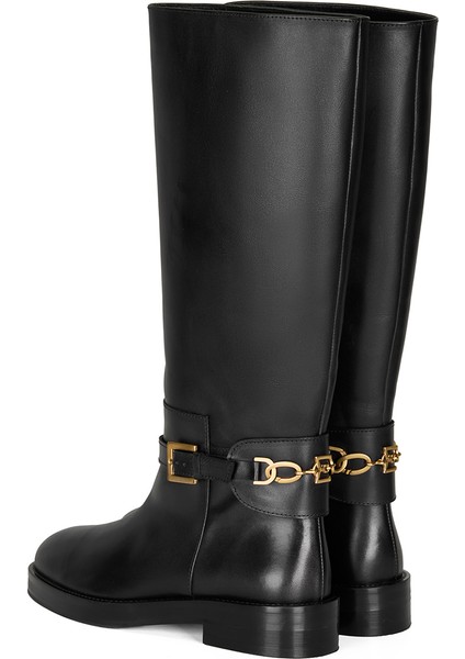 Kadın Siyah Deri Çizme indirimleri