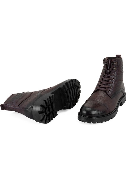 Bradyn Kahve Erkek Fermuarlı Deri Bot indirimleri