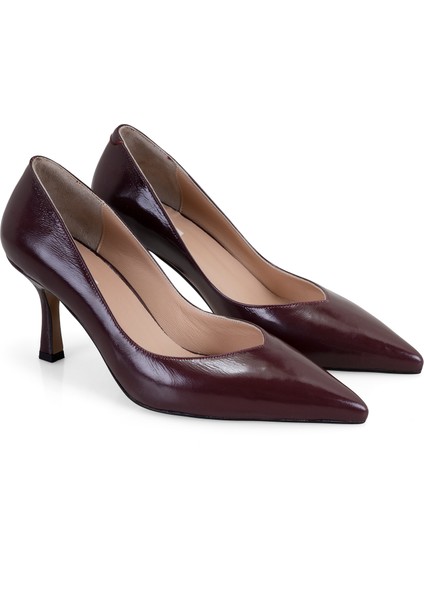 Liberty Bordo Kadın Deri Stiletto