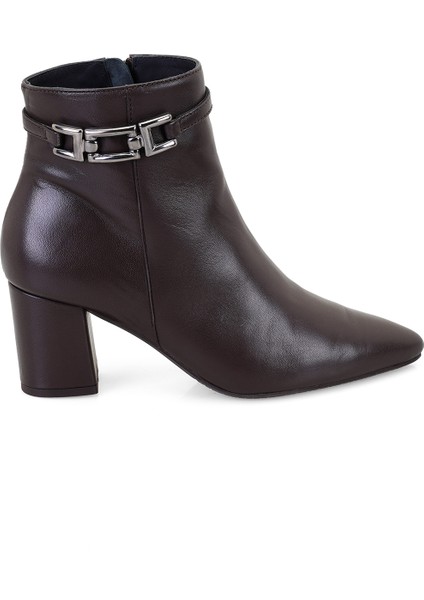 Kahve Kadın Topuklu Deri Bot fiyatları
