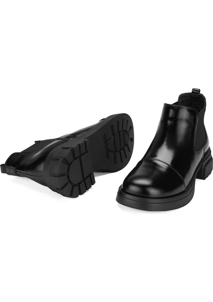 Elodie Siyah Kadın Deri Bot indirimleri