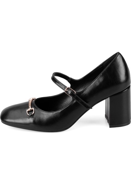 Moia Siyah Kadın Klasik Topuklu Deri Ayakkabı fırsatları