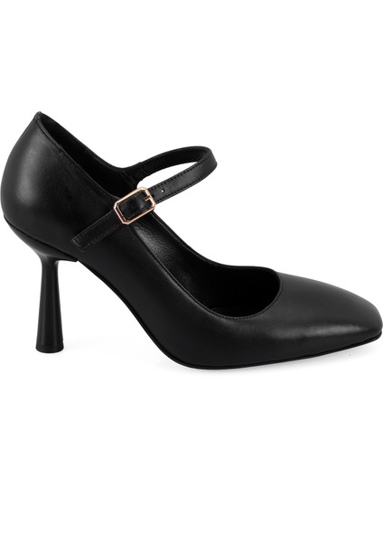 Loran Siyah Kadın Klasik Topuklu Deri Ayakkabı fiyatları