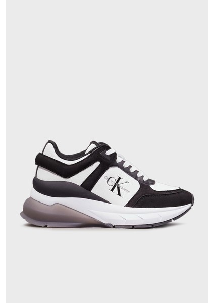 Logolu Deri Platform Taban Sneaker Ayakkabı YW0YW015770GM Bayan Ayakkabı YW0YW01577 0gm