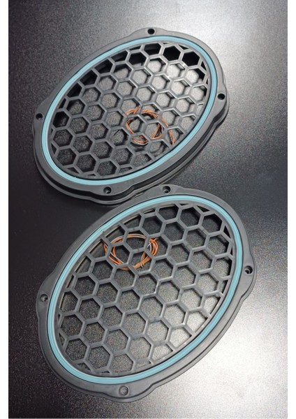 Buzmavisi Neon Işıklı 6x9 Oval Hoparlör ve Midrange Kapağı 1takım (2ADET)