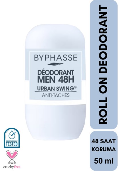 48H Men Roll-On Deodorant Urban Swing 50 ml