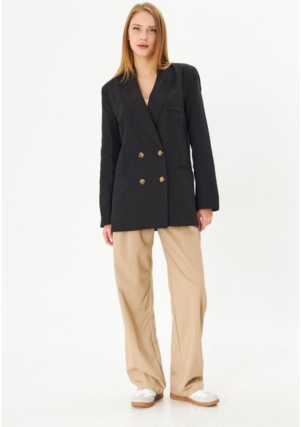 Kadın Düğmeli Oversize Blazer Ceket 2025-T0103 fiyatları