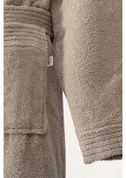 Ecosoft Yeni Kadın Bej Organik Pamuk Bornoz M modelleri