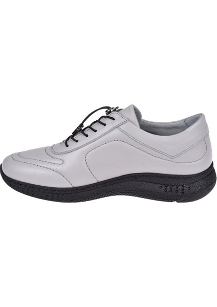 Hakiki Deri Comfort Kadın Ayakkabı YNA-1185 Açık Gri modelleri