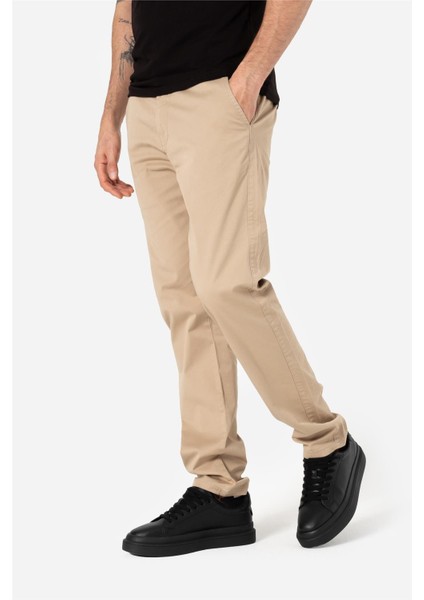 Erkek Rahat Kesim Normal Bel Düz Paça 5 Cepli Gabardin Dokuma Esnek Kumaş Chıno Pantolon Sıena Kum Beji B03.241.497 fiyatları